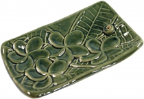 Räucherstäbchenhalter aus Keramik grün - Modell 6