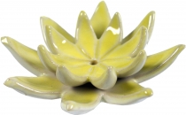Räucherstäbchenhalter Lotus aus Keramik gelb - Modell 21