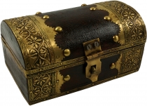 Rustic semicircular small treasure chest, wooden box, jewelry box..