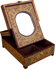 Spiegelschatulle Schmink Spiegel - gelb