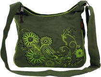 Schultertasche, Hippie Tasche, Goa Tasche - grün