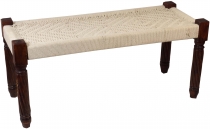 Bench with woven seat - model 2
