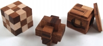 Holzspiel, Geschicklichkeitsspiel, Knobelspiel - 3 Puzzle