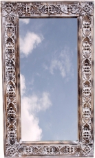 Handgearbeiteteter Spiegel - Antikweiß Flora 120*70 cm