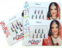 Set of 3 Indian Forehead Bindi, Body Stickers, Festival Face Bind..