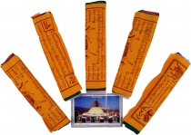 Prayer flags (Tibet) 5 pieces economy pack prayer flags in differ..