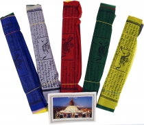 Prayer flags (Tibet) 5 pieces economy pack prayer flags in differ..