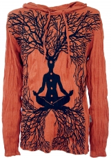 Sure long sleeve shirt, hoodie Meditation Chakra Buddha - rust or..