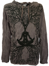Sure long sleeve shirt, hoodie Meditation Chakra Buddha - taupe