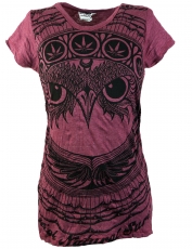 Sure T-shirt Owl - bordeaux