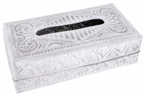 Embossed aluminum cosmetic tissues/napkins box, napkin holder, ti..