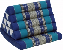 Thaikissen, Dreieckskissen, Kapok, Tagesbett mit 1 Auflage - blau