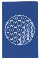 Notizbuch, Tagebuch - Blume des Lebens blau