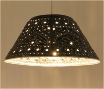 Ceiling lamp/ceiling light, handmade from embossed aluminum - mod..