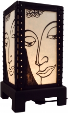 Transparent decorative table lamp made of wood handmade paper - B..