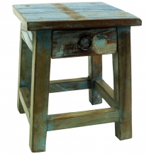 Vintage stool with small drawer - model 3