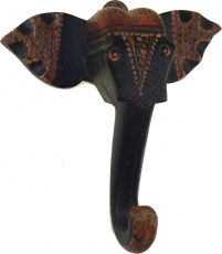 Wall hook elephant made of wood