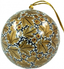 Upcycling papier mache Christmas ball, hand painted Christmas tre..