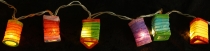 LED light chain lanterns - mix colorful