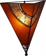 Henna lamp, leather wall lamp/wall sconce - Venus oriental