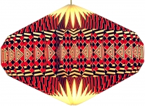 Origami Design Papier Lampenschirm - Modell Ufo / rot