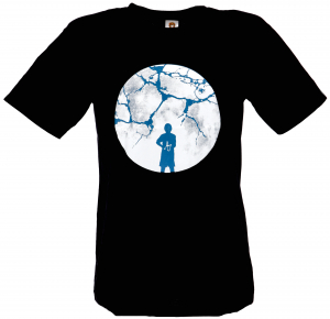 Fun Retro Art T-Shirt - Mond Bruch/schwarz