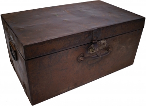 Old tin case antique metal case - model 1 - 26x56x33 cm 
