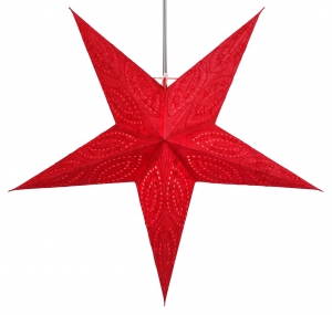 Faltbarer Advents Leucht Papierstern, Weihnachtsstern 60 cm - Mercury rot