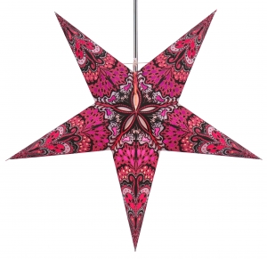 Faltbarer Advents Leucht Papierstern, Weihnachtsstern 60 cm - Nestor light pink/ lila