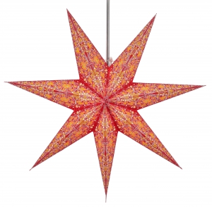 Faltbarer Advents Leucht Papierstern, Weihnachtsstern 60 cm - Efendis rot