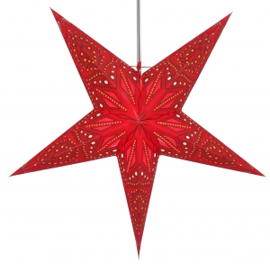 Faltbarer Advents Leucht Papierstern, Weihnachtsstern 60 cm - Dadari rot