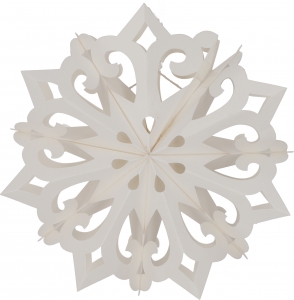 Snowflake Design Dekoobjekt, Lampenschirm - Modell Alaska - 25x25x10 cm Ø25 cm