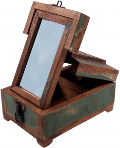 Spiegelschatulle Schmink Spiegel - antik 3 - 12x22x15 cm 
