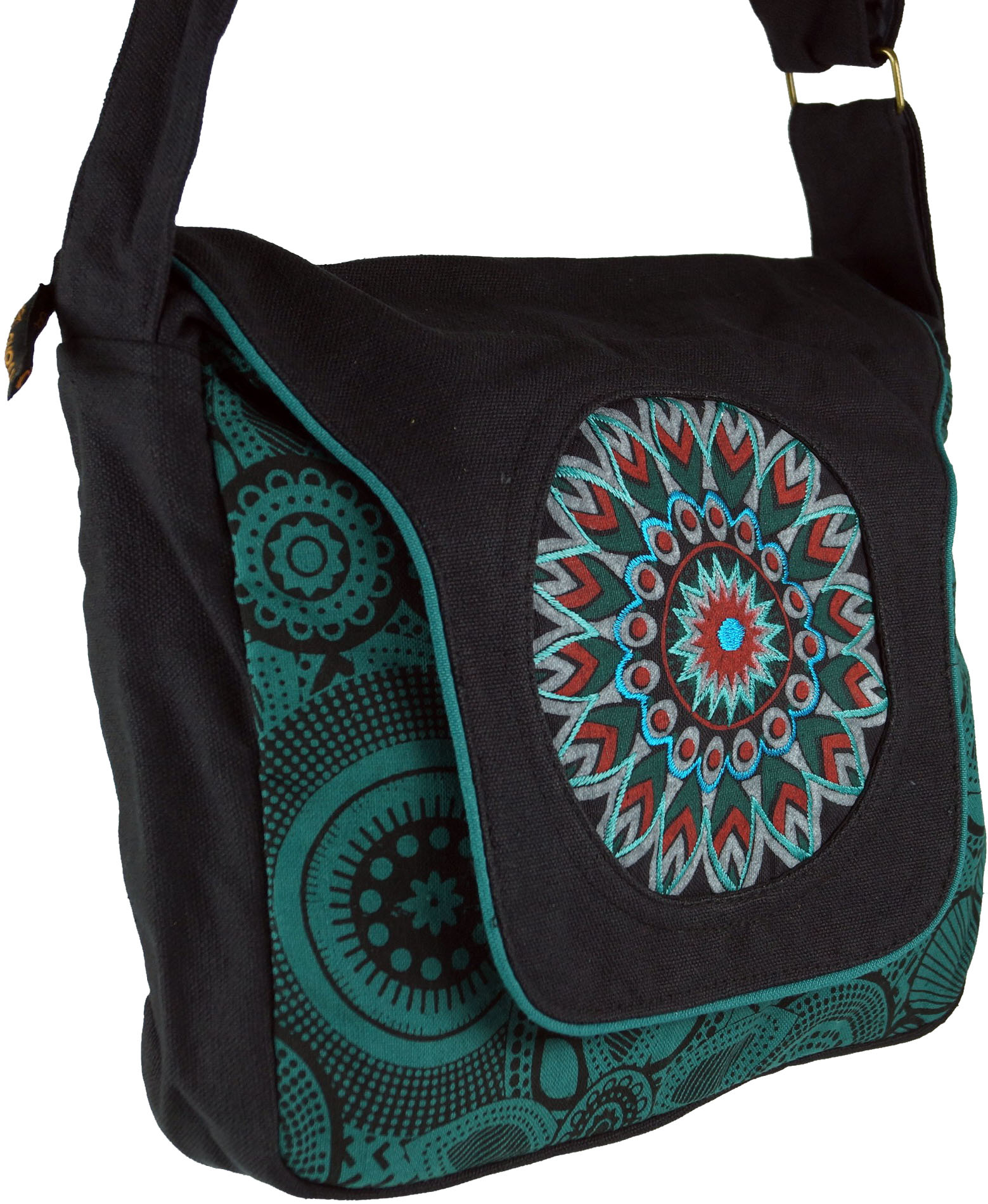 Kompakte Umhängetasche 3 Ethno Style Boho Goa Festival Shopper Beutel Hippie Bag 
