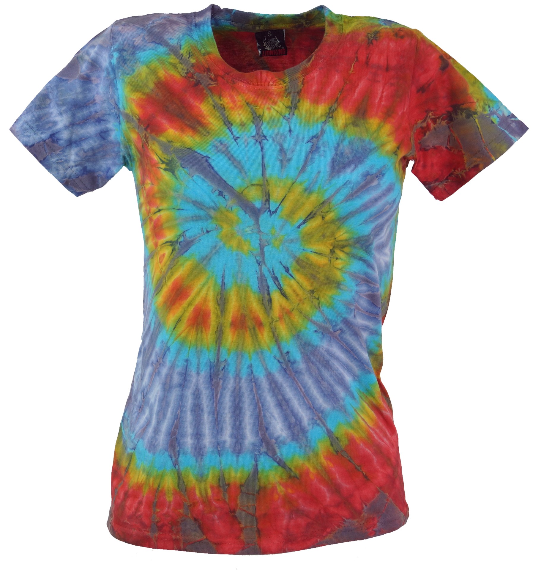 5XL kurzarm handgefärbt Hippie Tie dye Batik Flower Power Goa NEU T-Shirt Gr.S