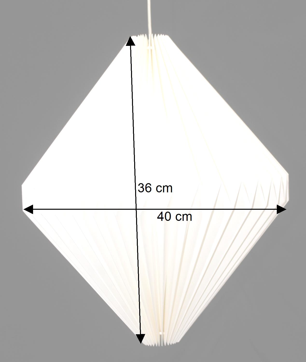 Modell Paralia Papier Faltlampenschirme Guru-Shop Origami Design Papier Lampenschirm Hängeleuchte 24x39x39 cm Deckenlampe 