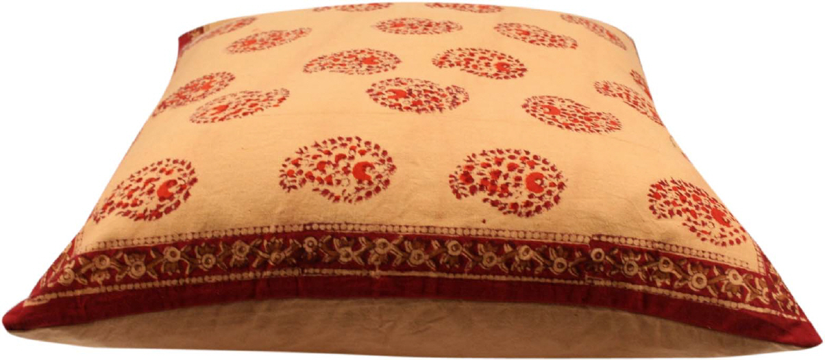 Ethnic Indian Cotton Set-2 Bohemian Cushion Cover Square Pillow Cover Zari Work 