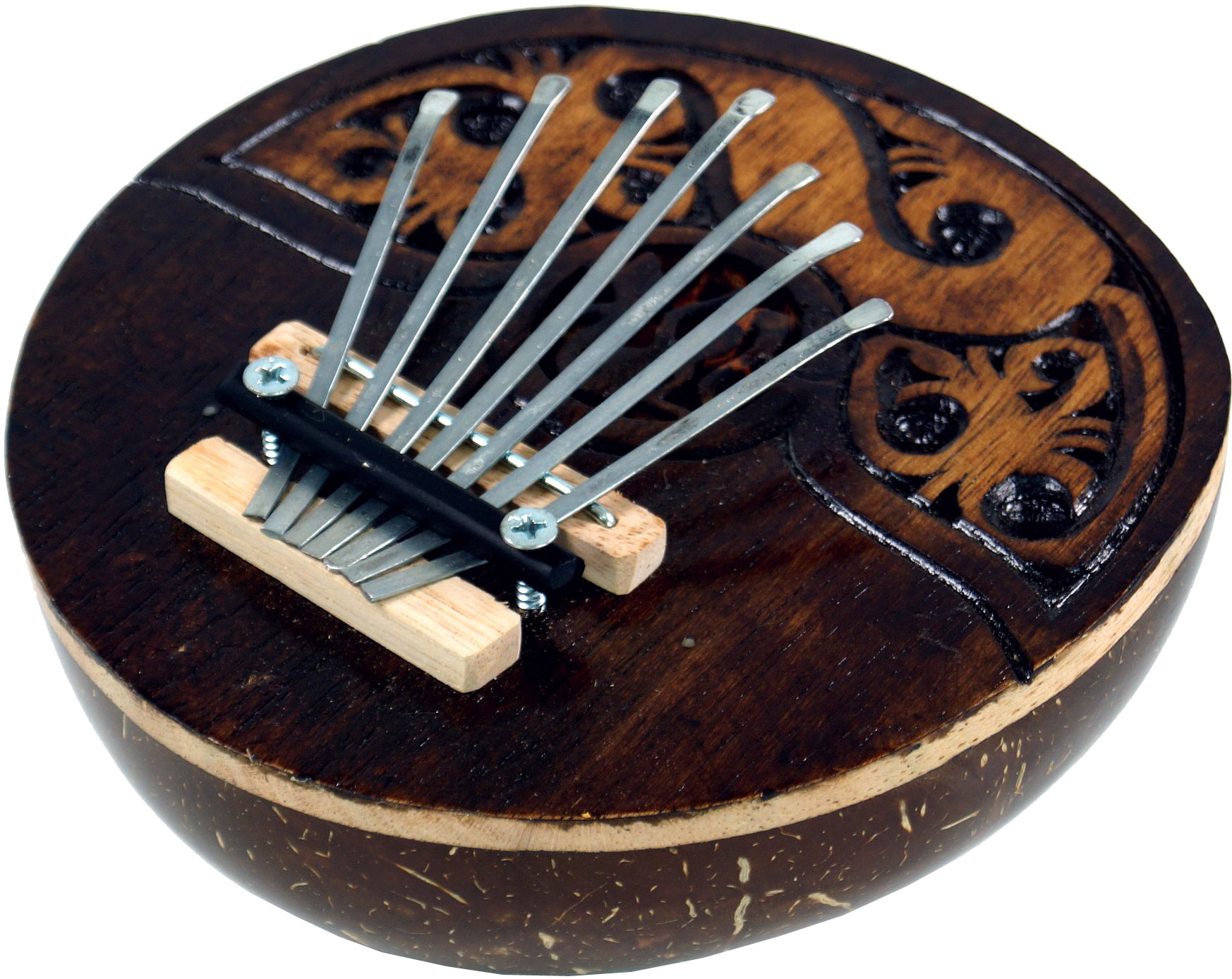 Kalimba aus Kokosnuss-Schale Musikinstrument 