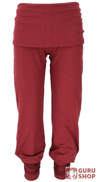 GURU SHOP Yoga-Hose mit Minirock in Bio-Qualität Lange Hosen Alternative Bekleidung Baumwolle Damen