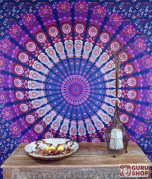 200 148cm Indisch Mandala Wandbehang Überwurf Tagesdecke Boho Abdeckung 