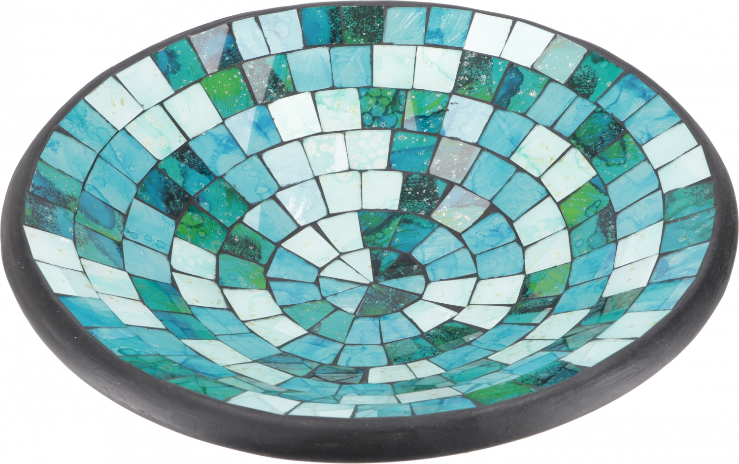 29cm türkis glas Mosaik Obst Deko Schale Teller Terracotta    alter Preis 24,99 