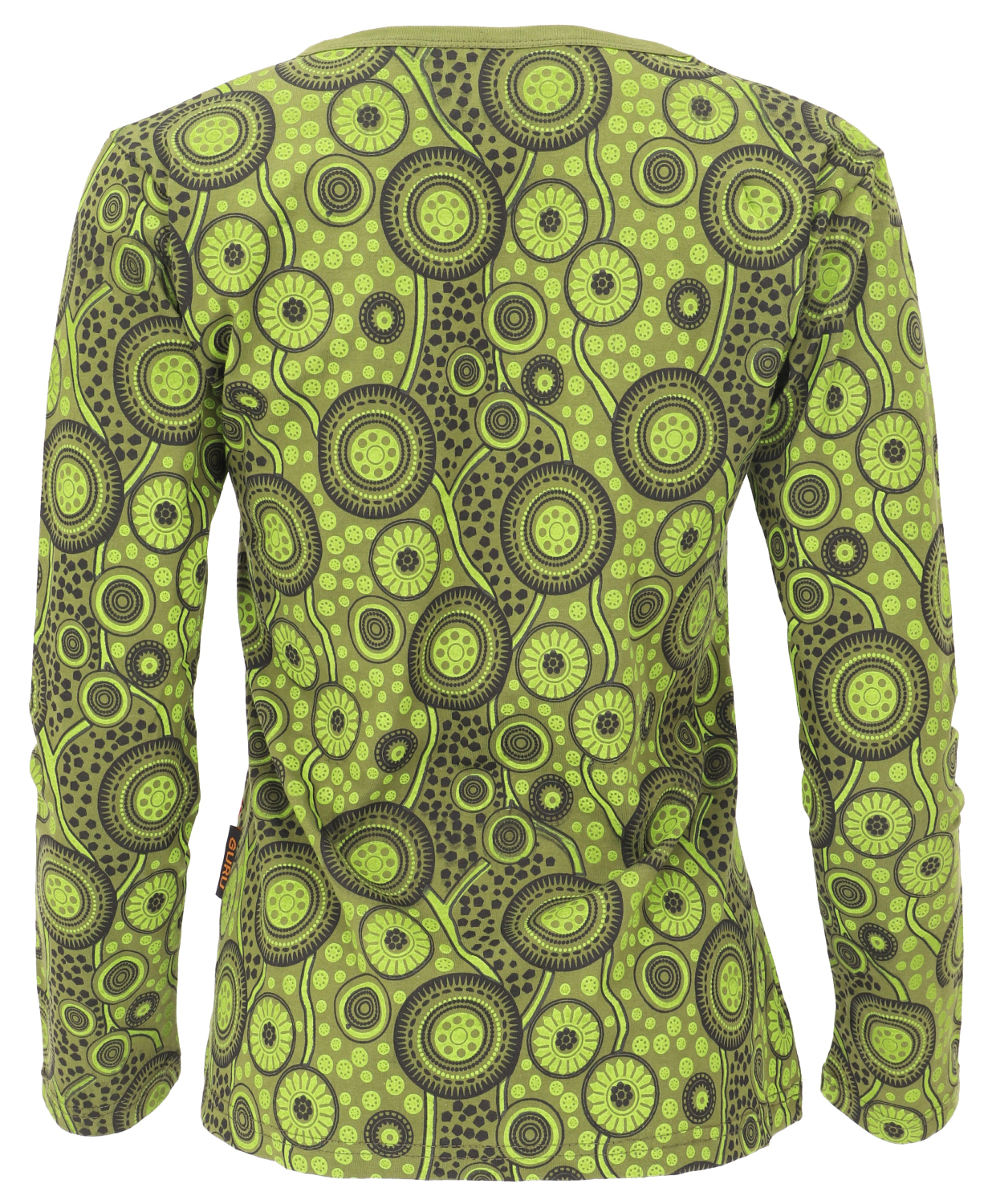 Besticktes Langarmshirt Hippie chic Retro - gr�n