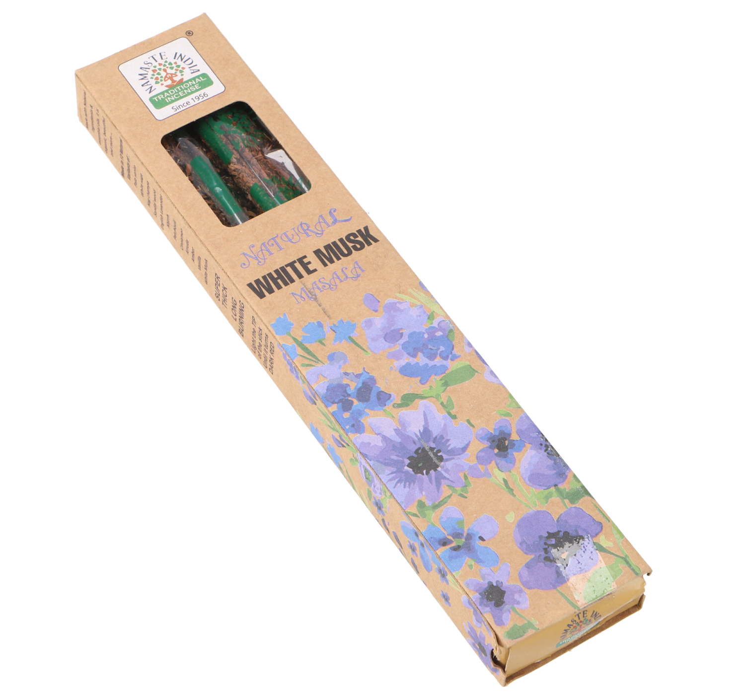 Nat�rliche handgerollte ORKAY R�ucherst�bchen aus S�d Indien - White Musk - 23x4,5x2 cm 