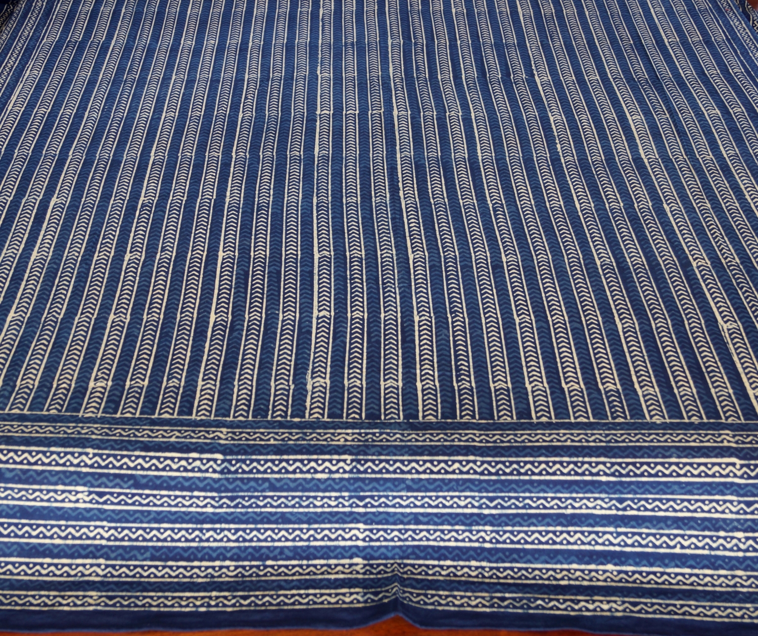 Block print bedspread, bed sofa throw, handmade wall hanging, wall cloth - Design 5