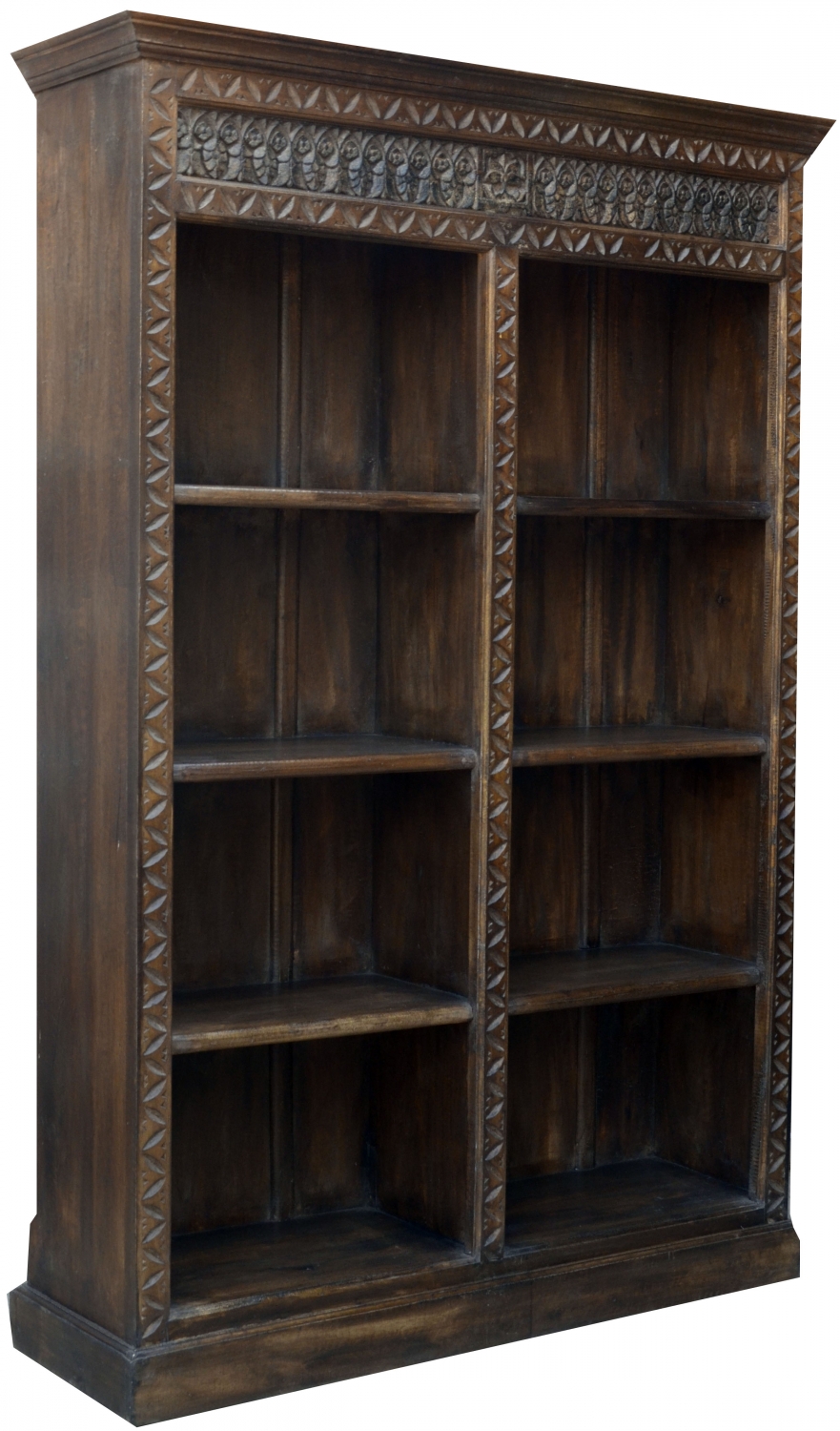 Holz-Regal mit Verzierungen | Guru-Shop | Aufbewahrung für Bücher & mehr | Bücherschränke