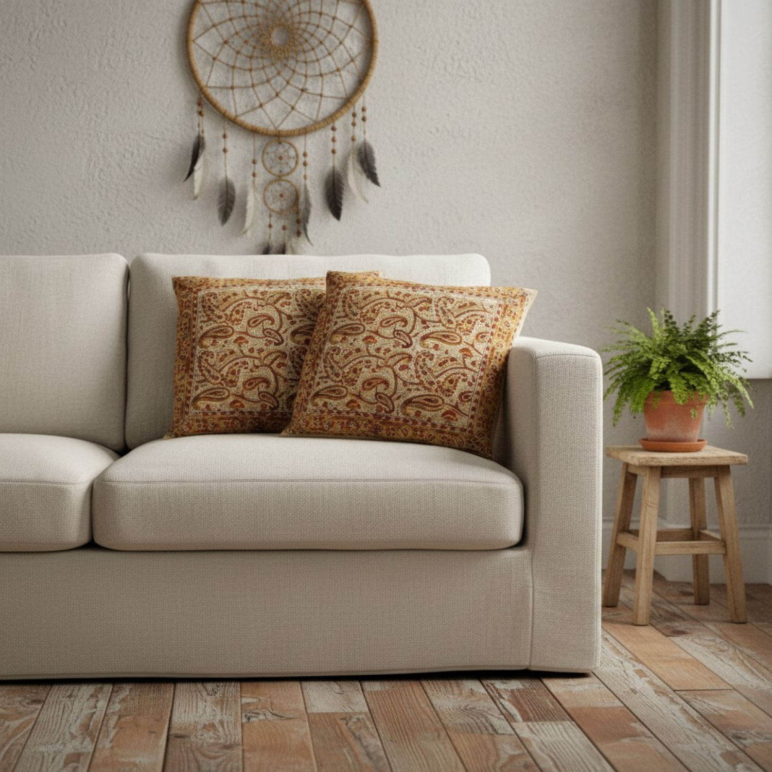 Kissenbezug Blockdruck, Dekokissen Bezug, Kissenh�lle Ethno, traditionelle Herstellung - Muster 33