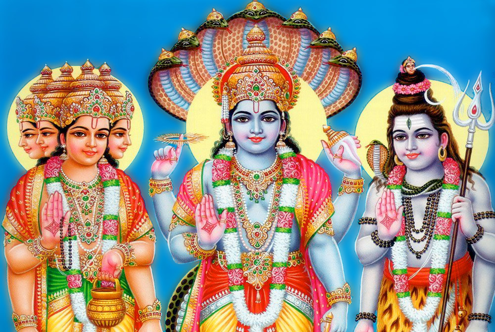 Die indischen Götter: Brahma, Vishnu und Shiva